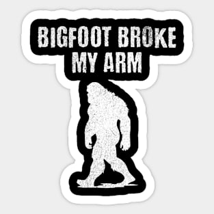 Funny Broken Arm Recovery Sasquatch Bigfoot Sticker